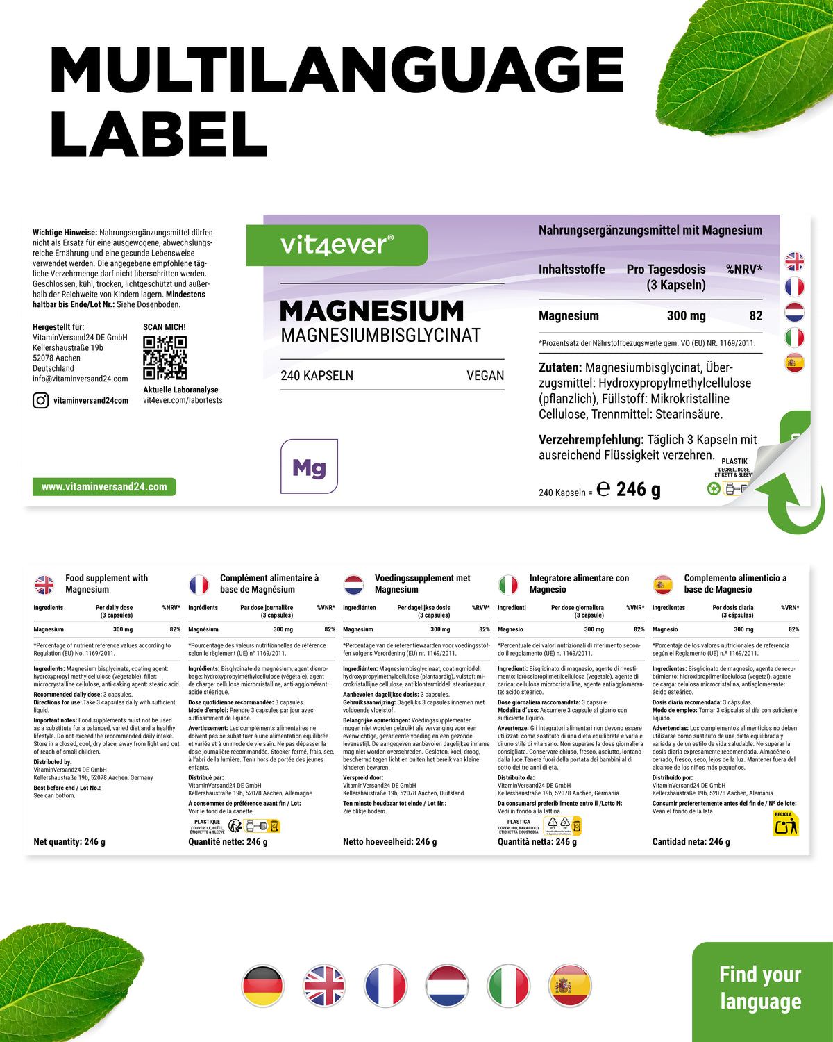 Reines Magnesiumbisglycinat