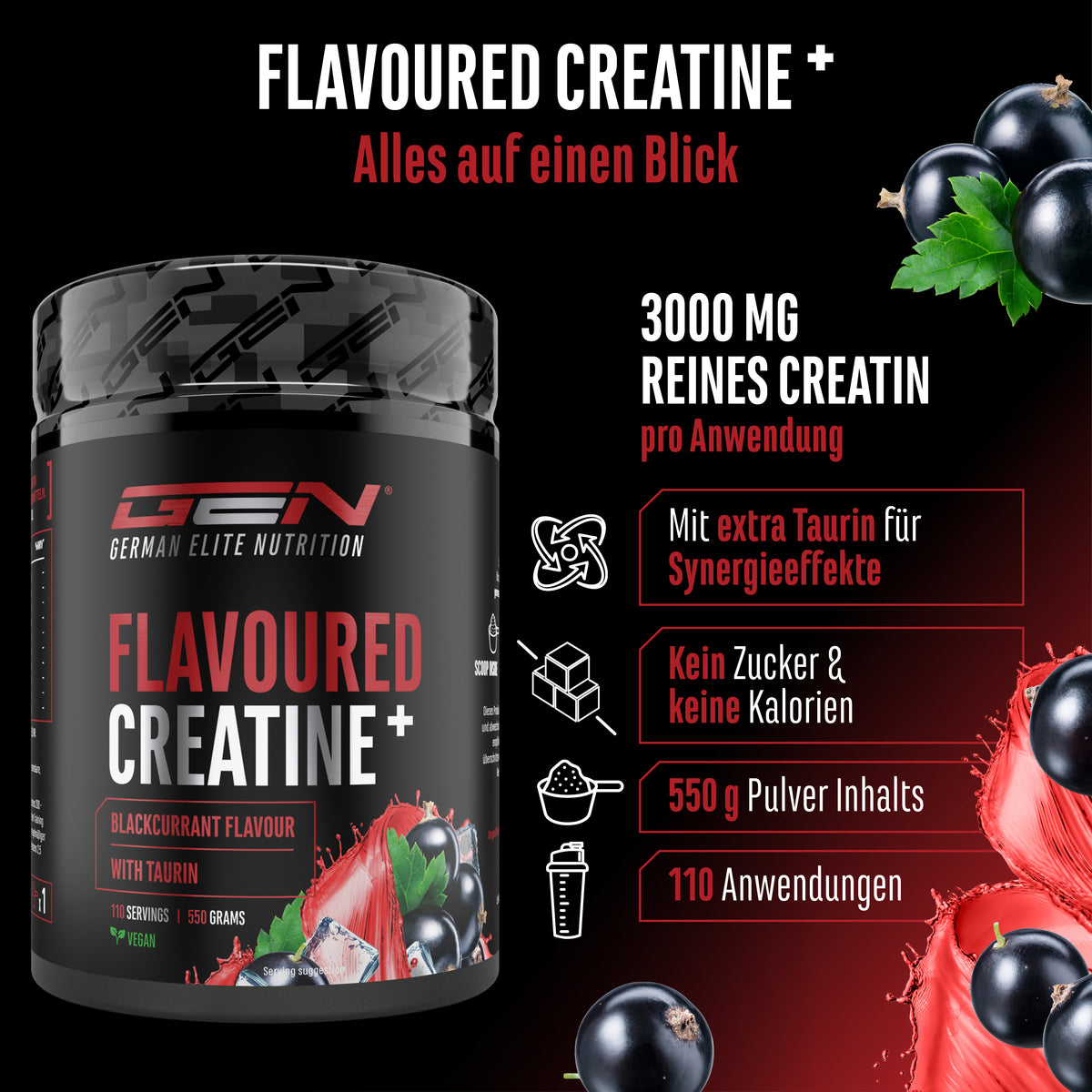 Creatine - Strawberry, 550 g