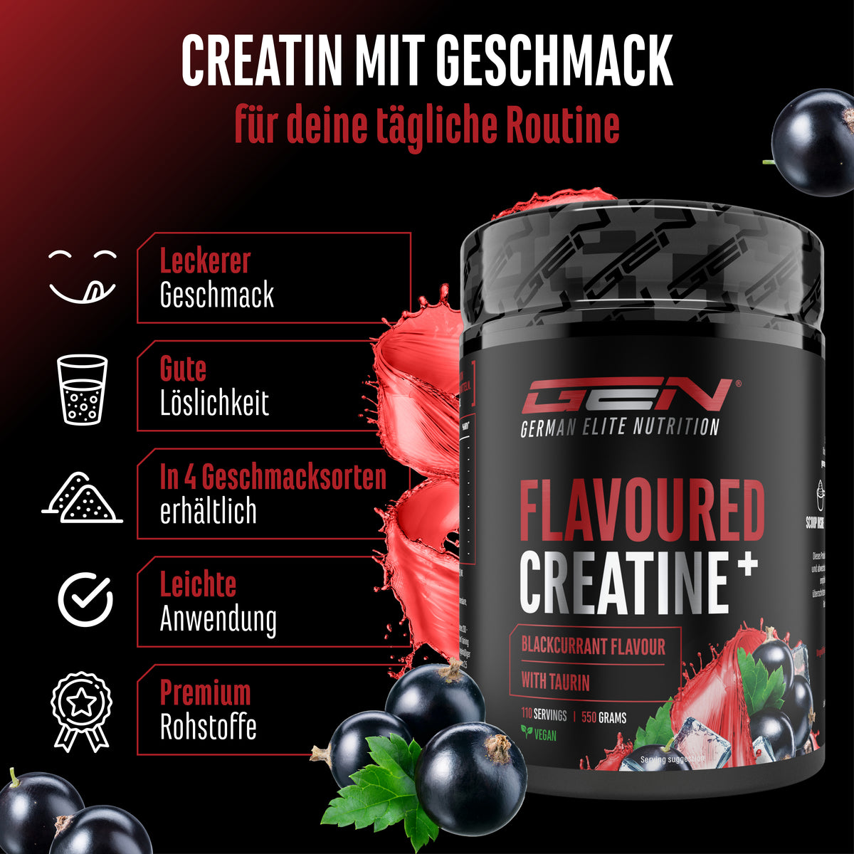 Creatine - Strawberry, 550 g