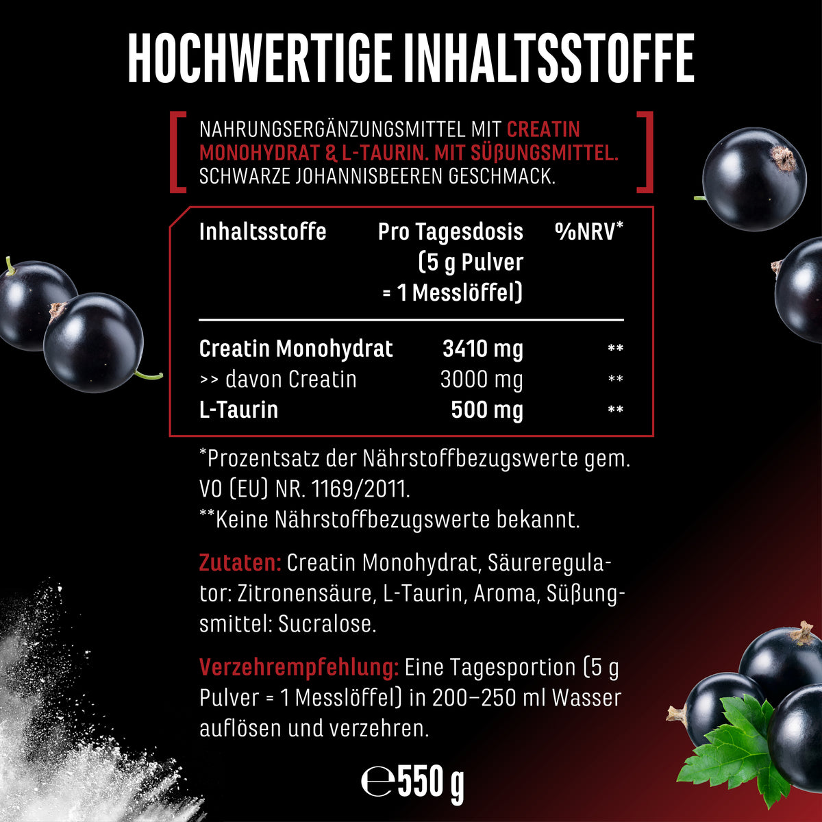 Creatine - Strawberry, 550 g