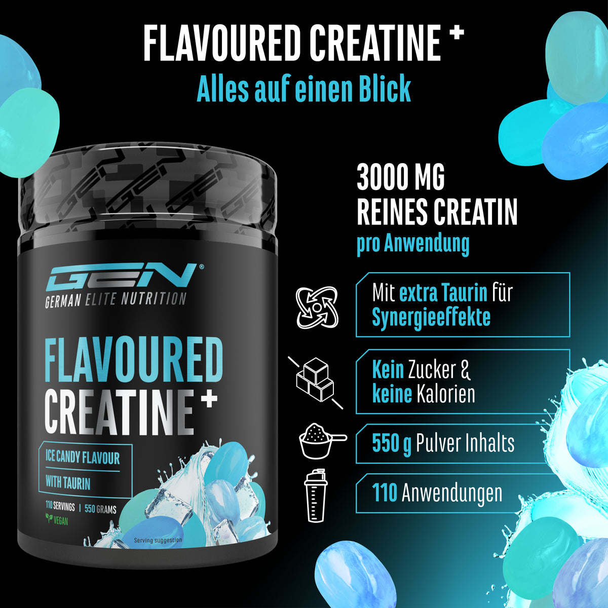 Creatine - Strawberry, 550 g