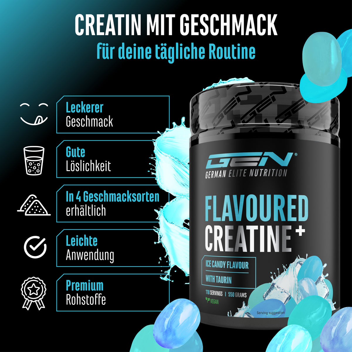 Creatine - Strawberry, 550 g