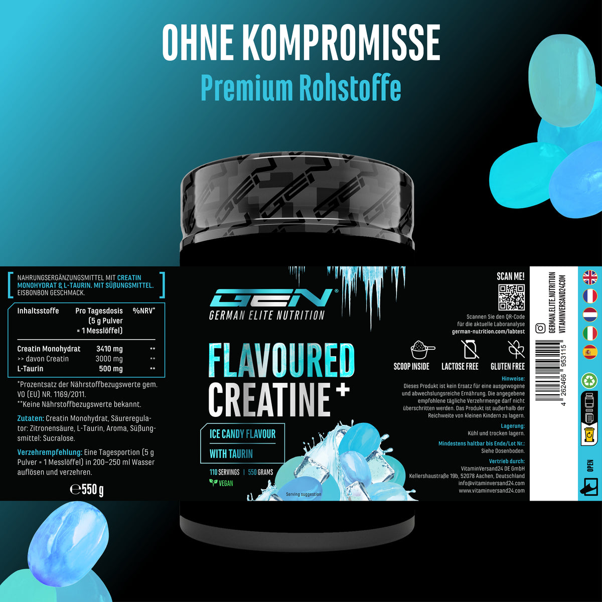 Creatine - Strawberry, 550 g