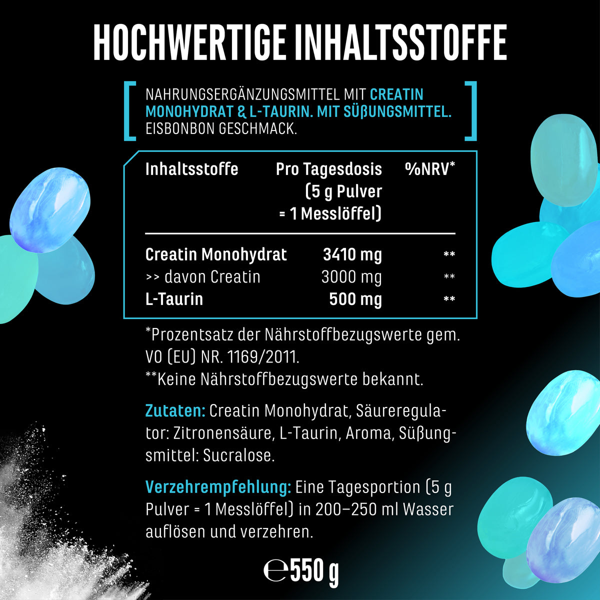 Creatine - Strawberry, 550 g