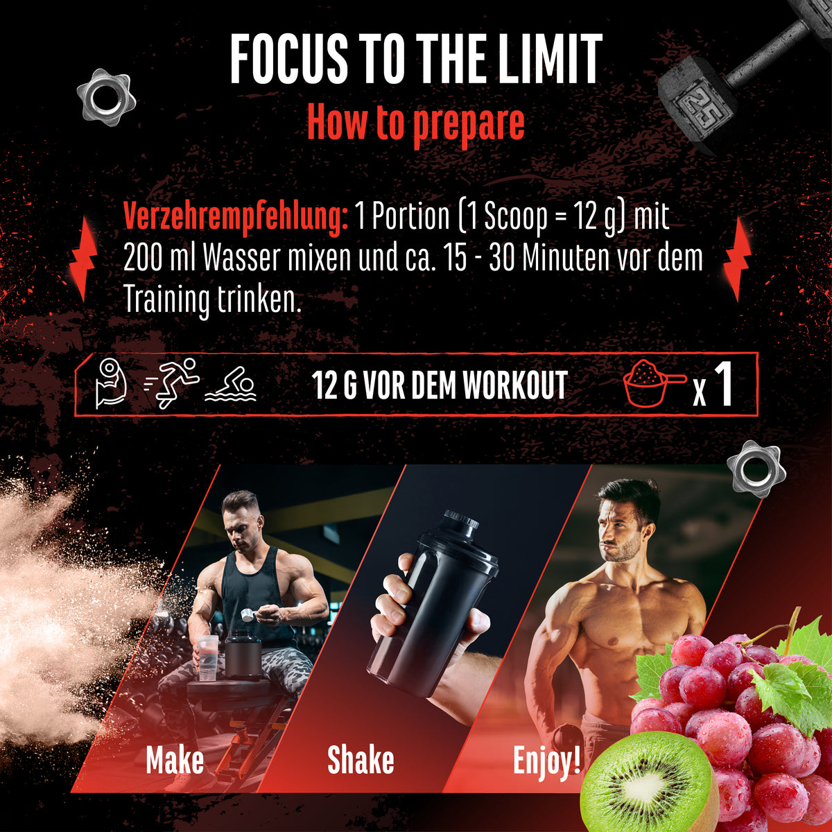 Focus to the Limit - Kiwi Grape, 240g