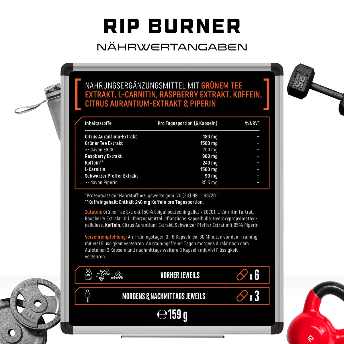 RIP Burner - 180 Kapseln - Definitionsphase & Diät