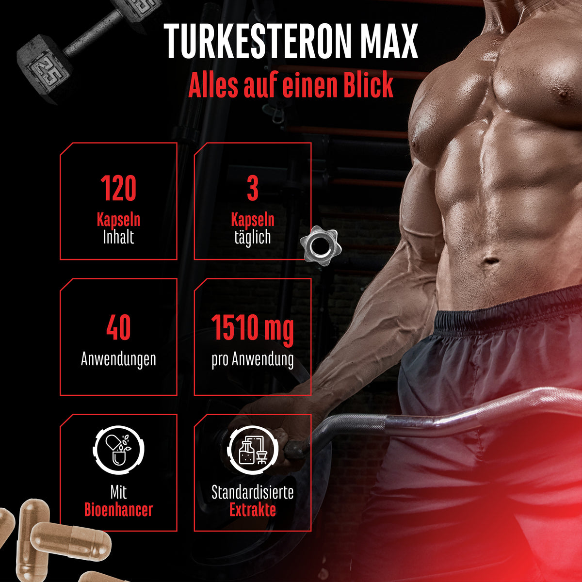Turkesterone Max, 120 Capsules