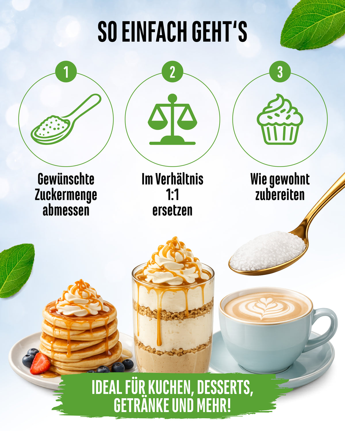 Almost Sugar  -  Erythrit, Xylit und Stevia