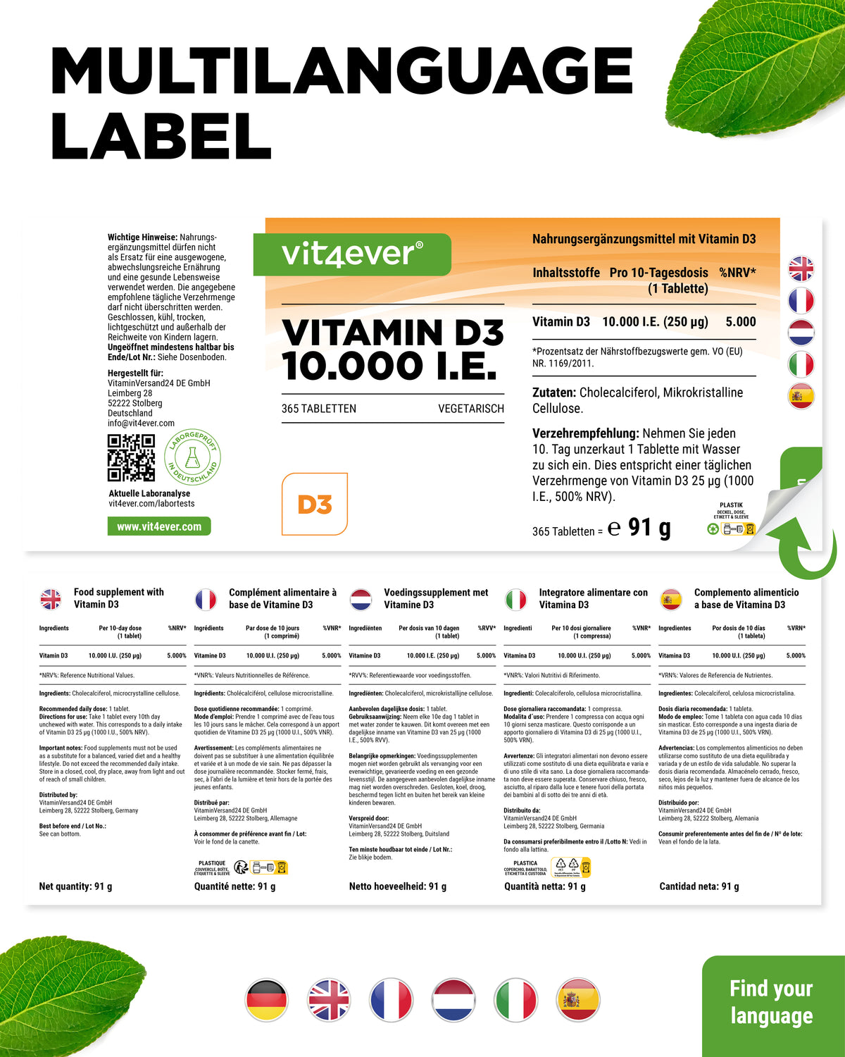 Vitamin D3 Depot 10.000 I.E