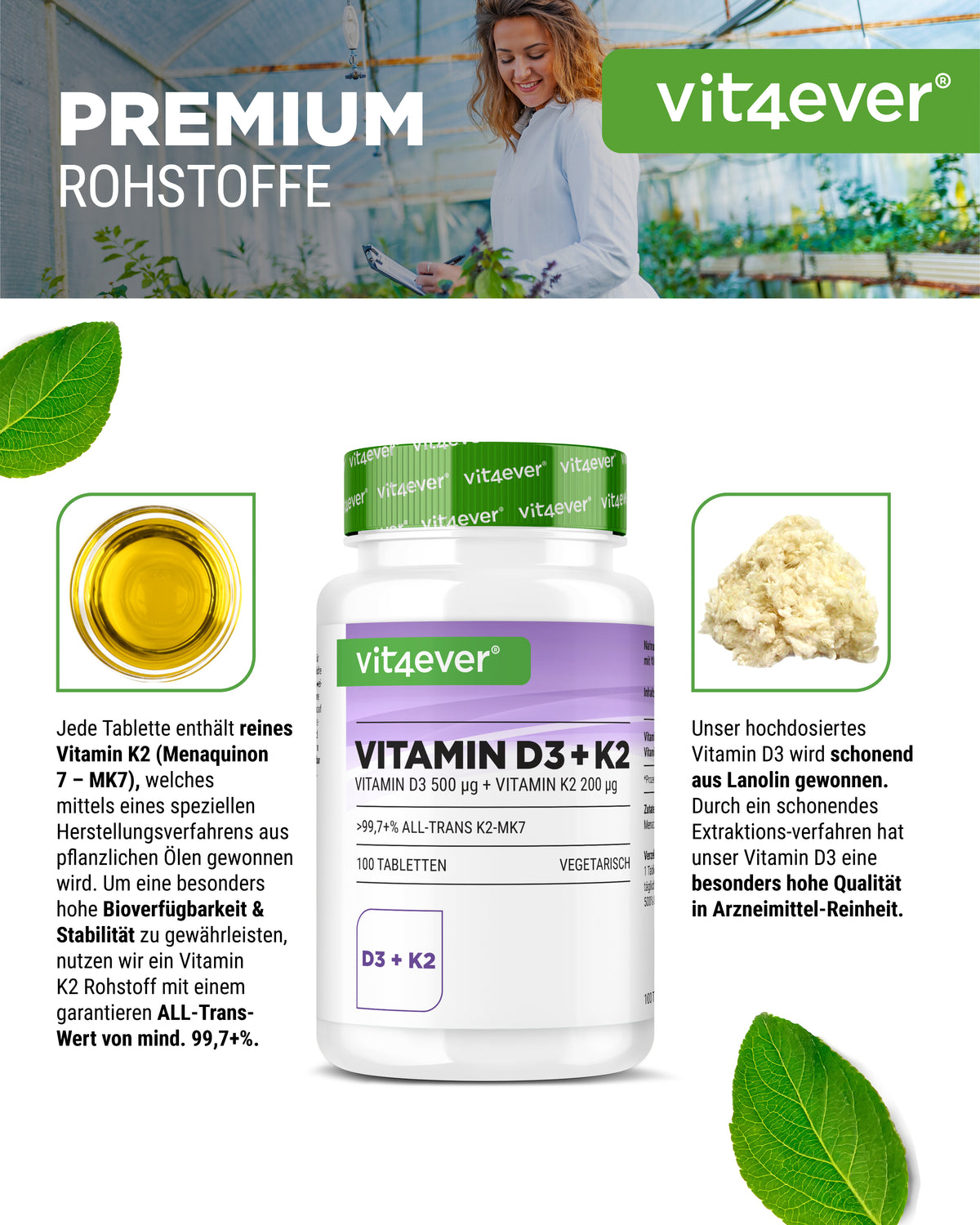 Vitamina D3 20.000 UI + Vitamina K2 200 mcg