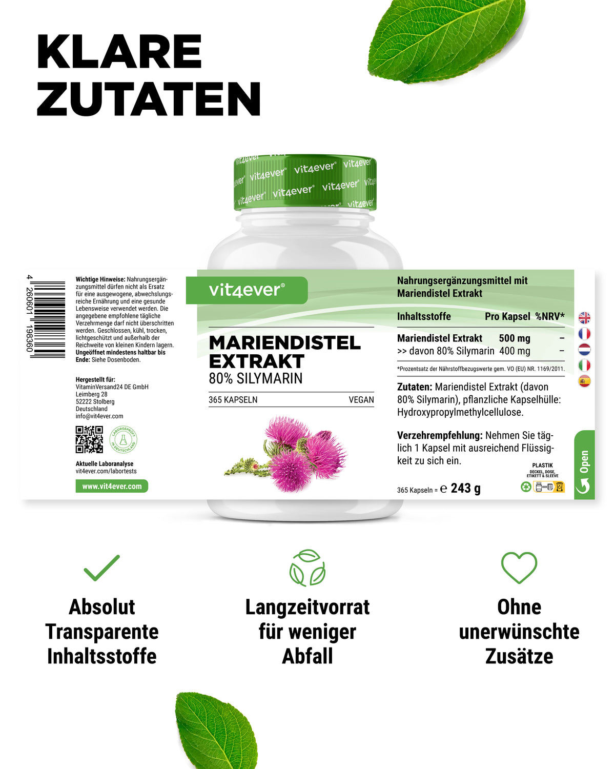 Mariendistel Extrakt 500 mg