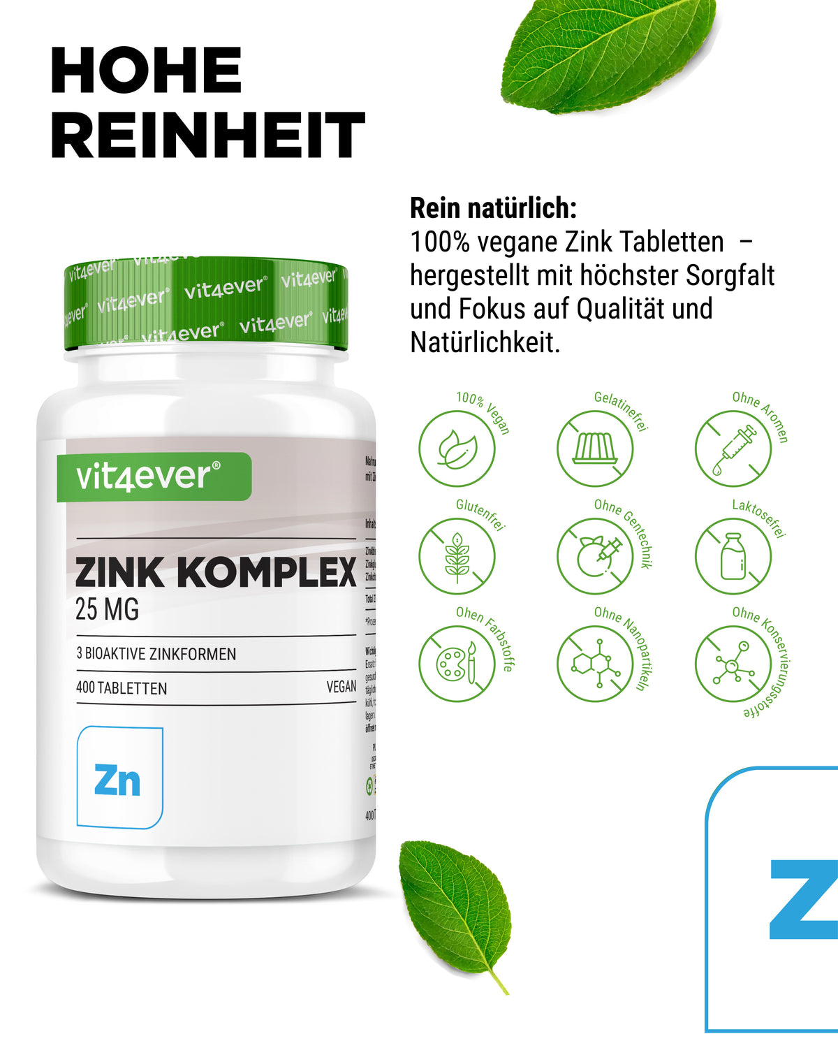 Zink Komplex mit 3 Zinkformen