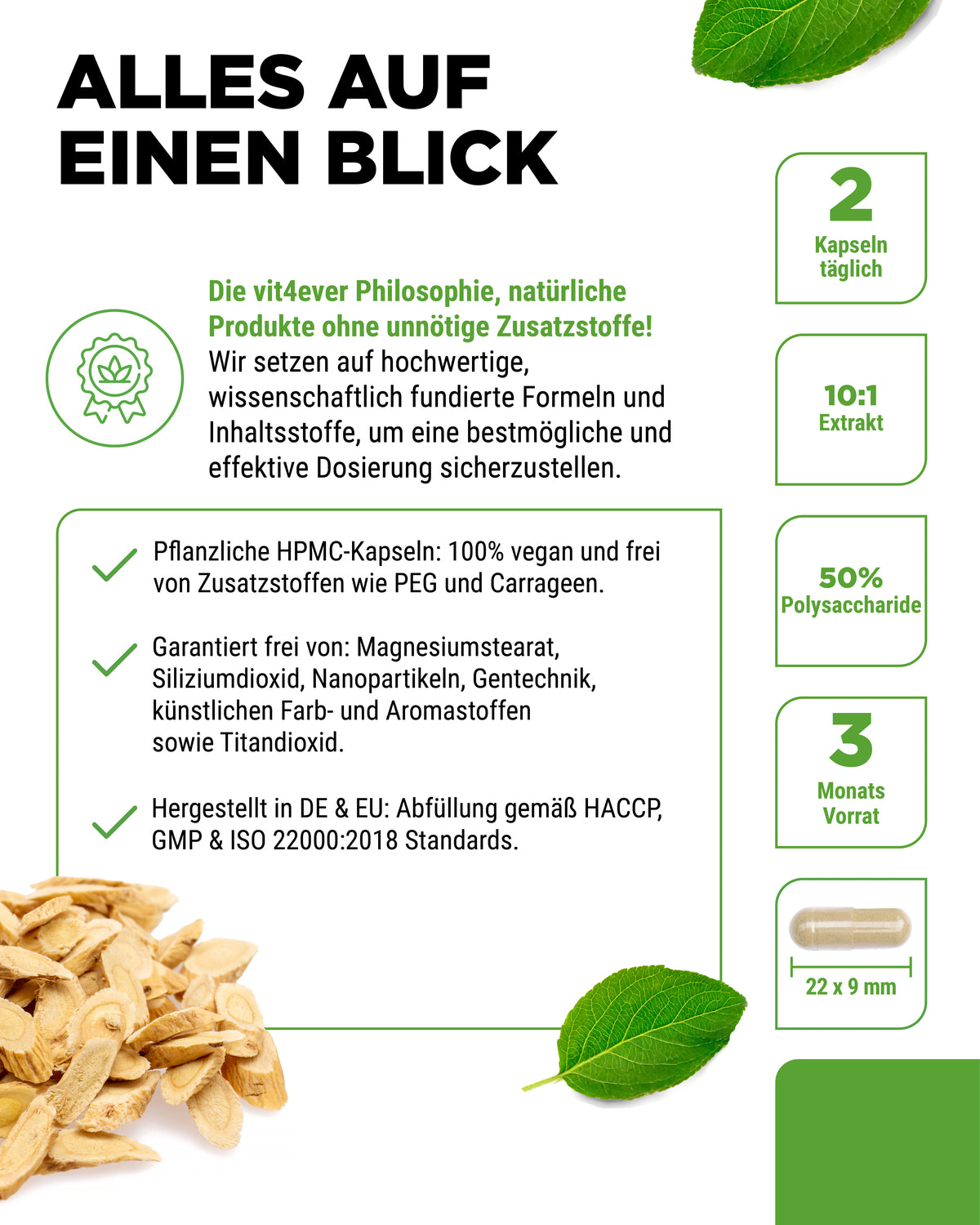 Astragalus - 50% Polysachharide