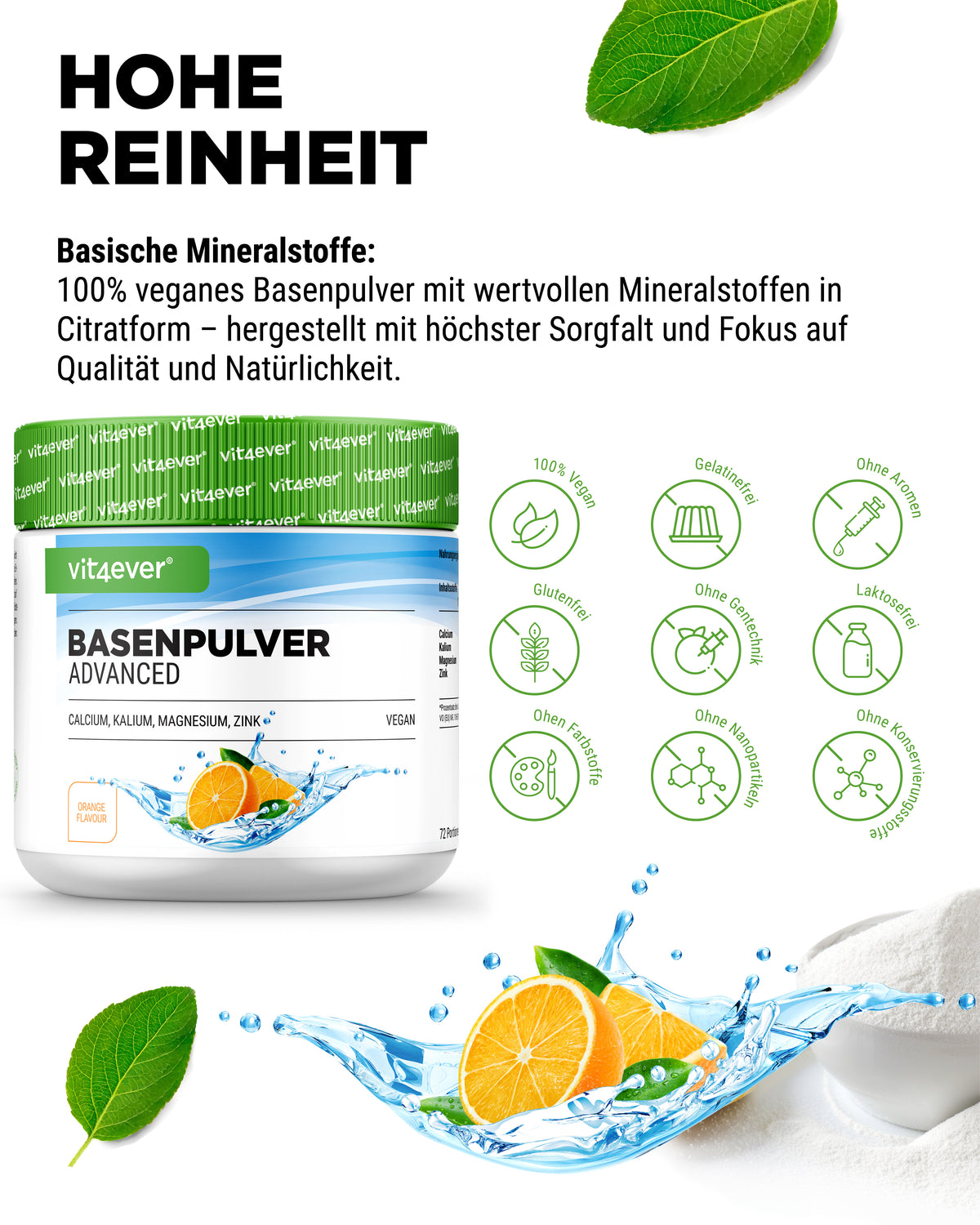 Poudre Basique Advanced - 100% de bases organiques à base de citrate