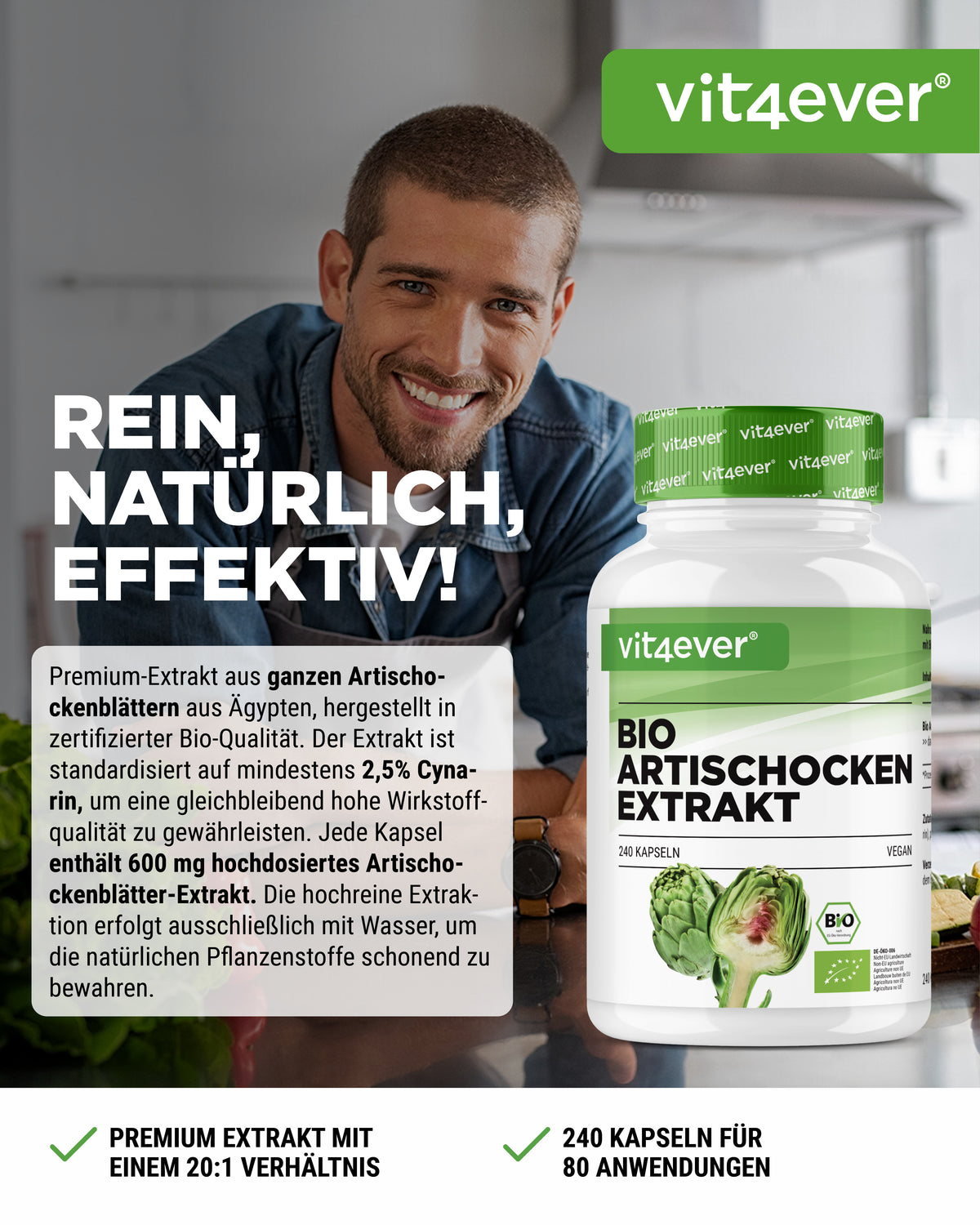 Bio Artischocken Extrakt - 2,5% Cynarin