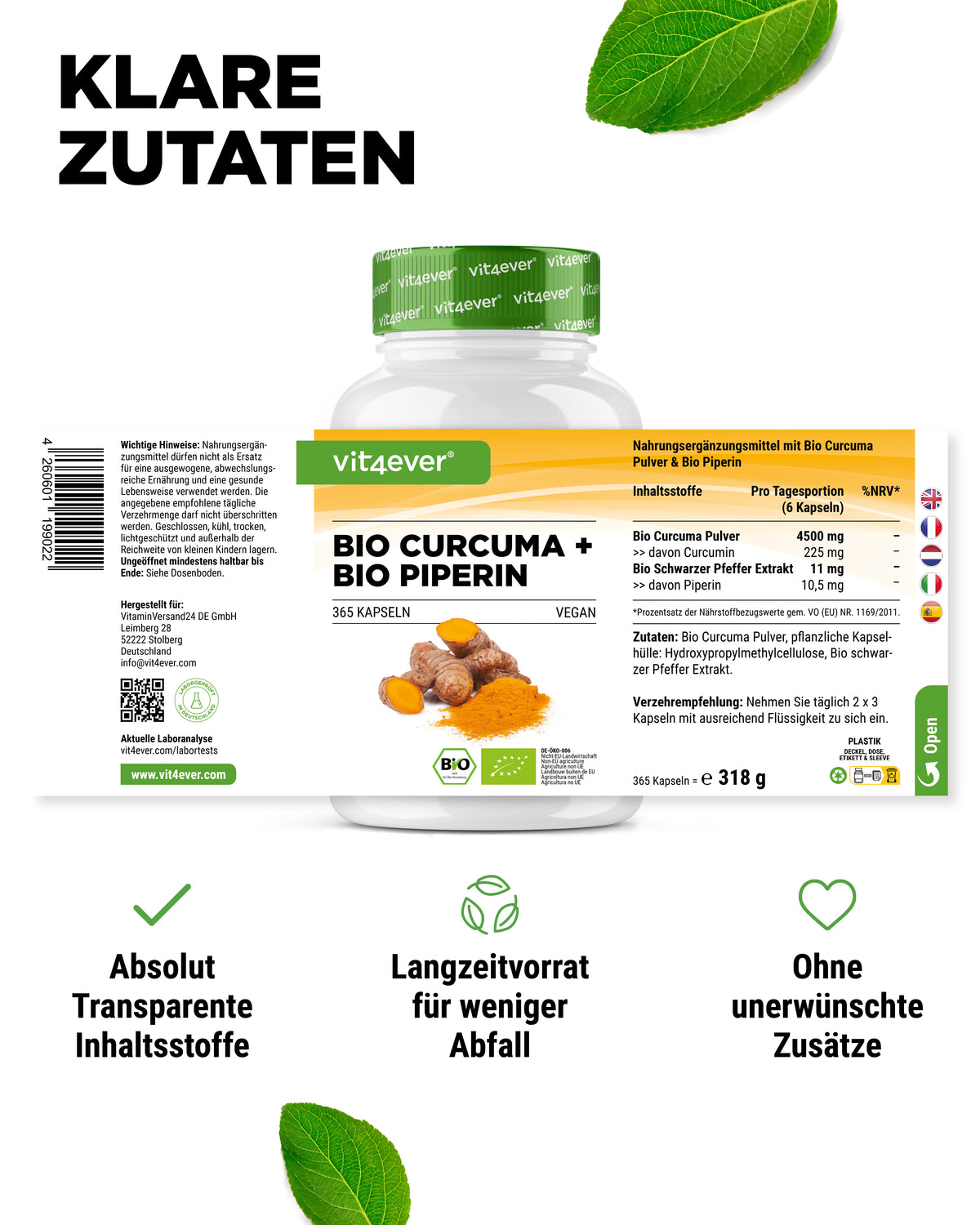Cúrcuma Ecológica + Piperina Ecológica