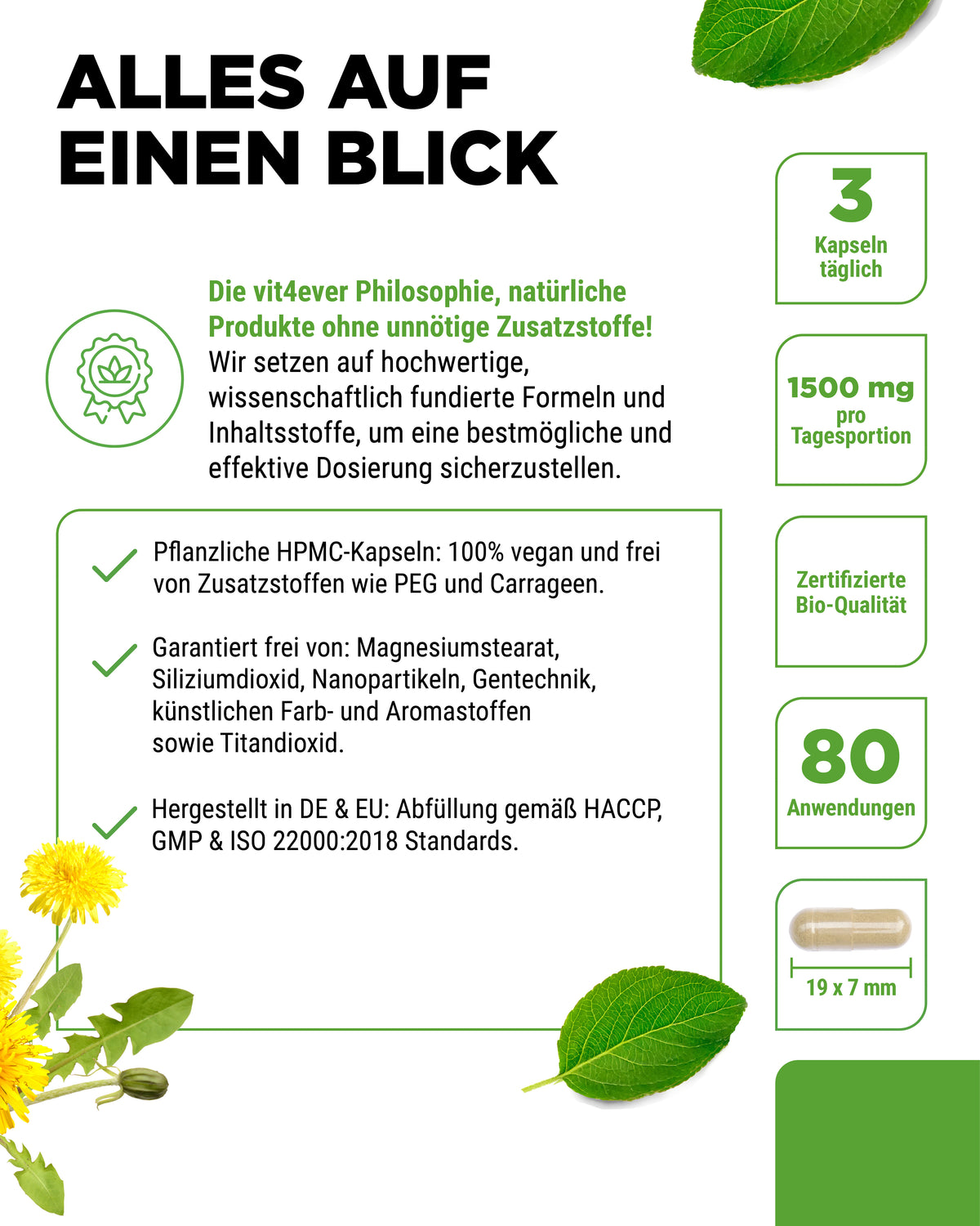 Bio Löwenzahn - 500 mg