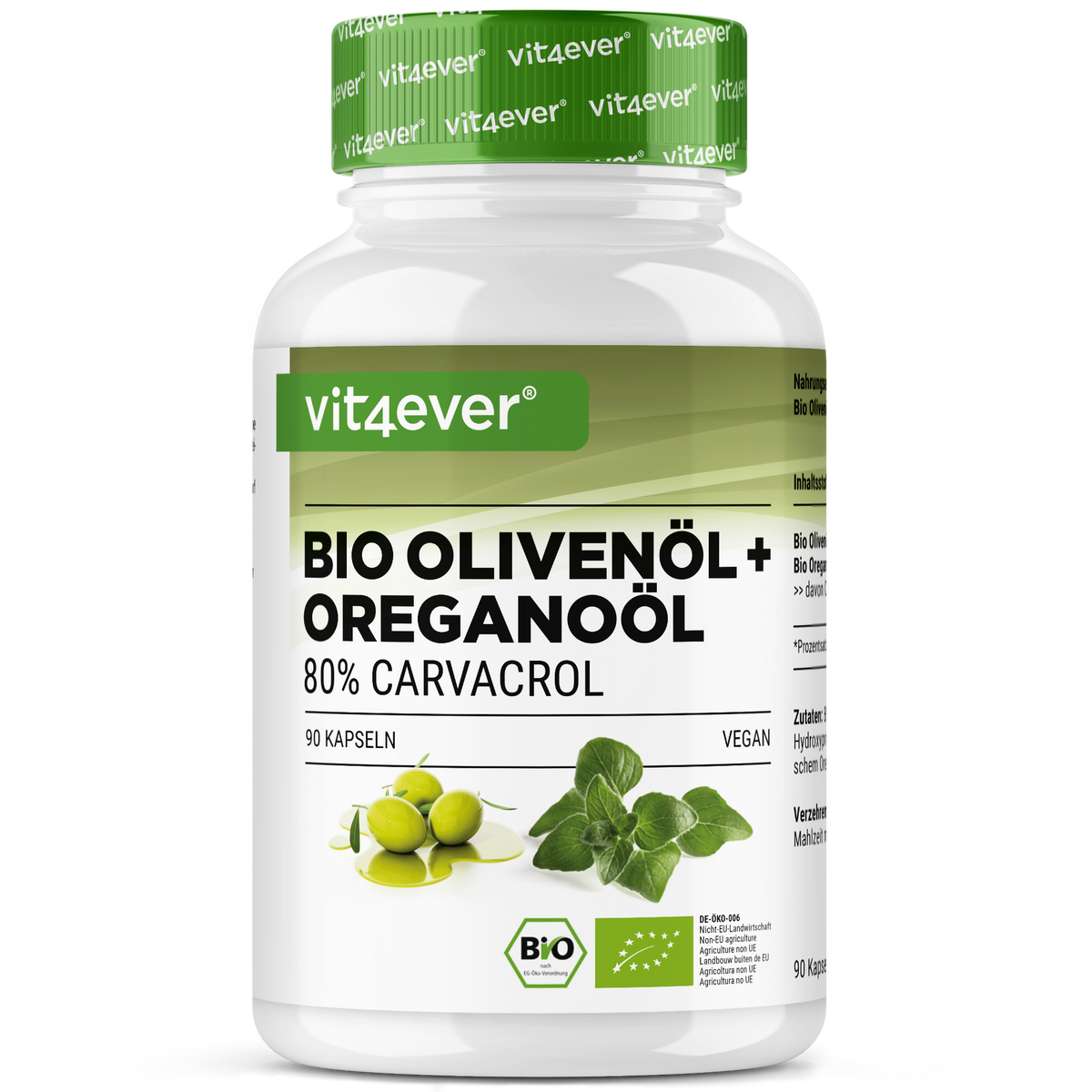 Huile d'origan biologique & Huile d'olive biologique,