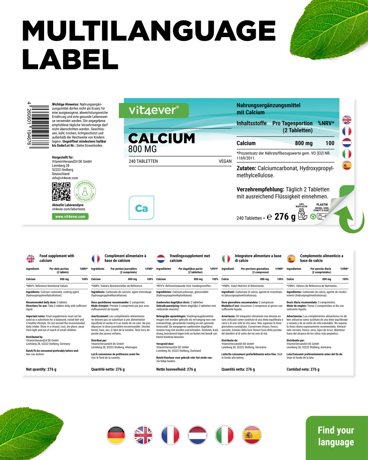Wapń - 400 mg