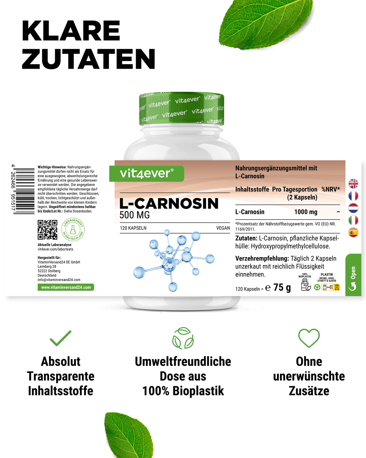 L-Carnosine - 500 mg