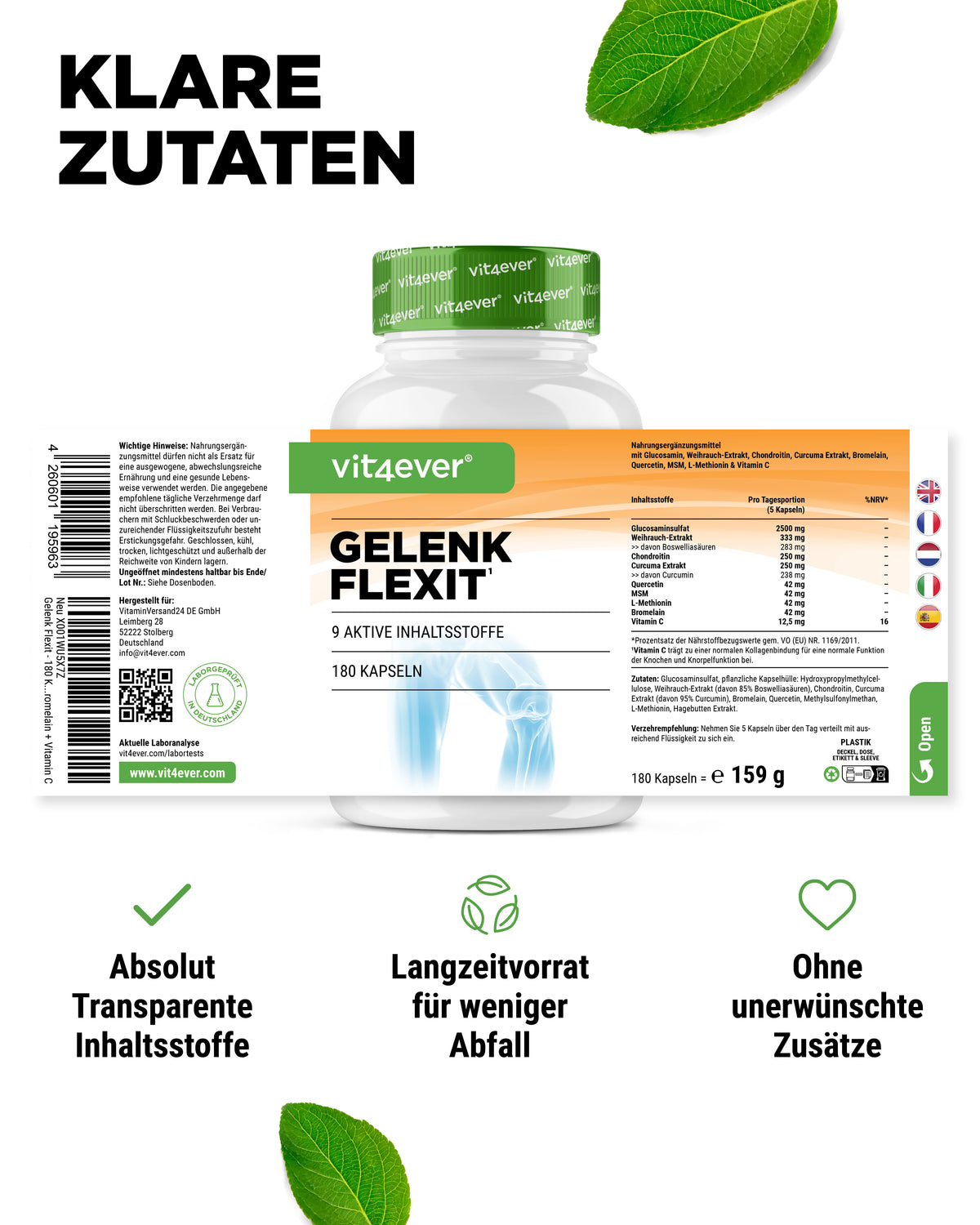 Gelenk Flexit - 9 Wirkstoffe