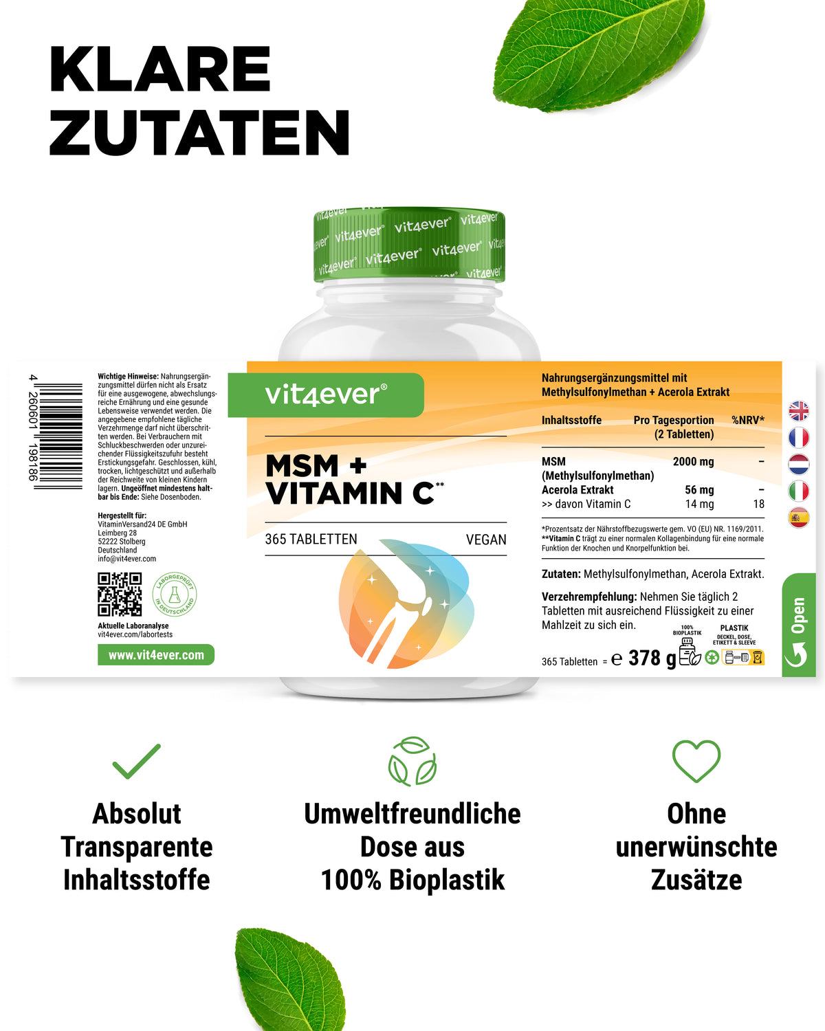 MSM + Vitamin C  - 1000mg