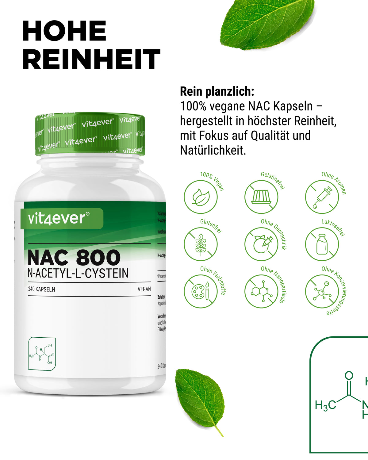 NAC - N-Acetil L-Cisteína - 800 mg