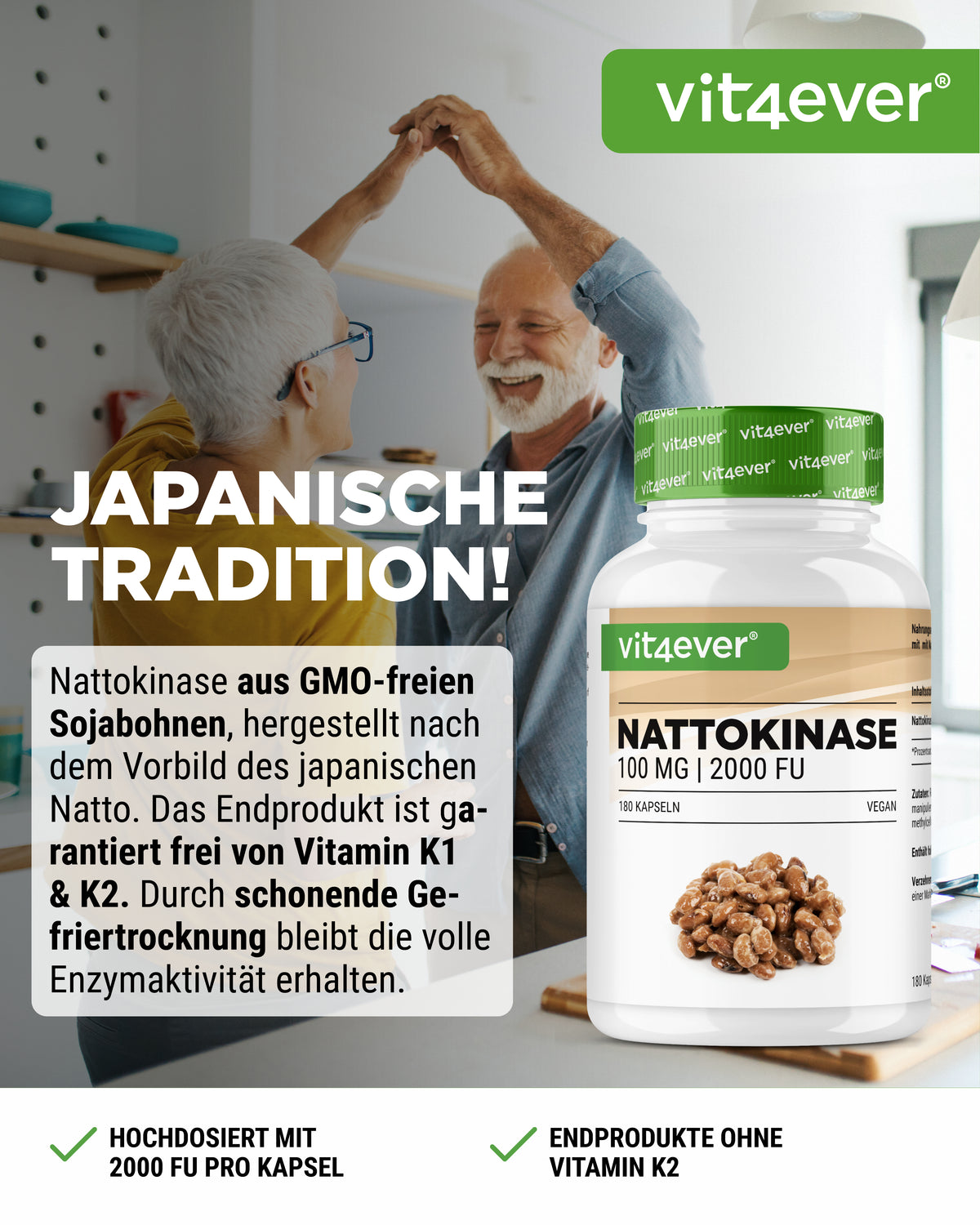 Nattokinase 100 mg (20,000 FU/g)