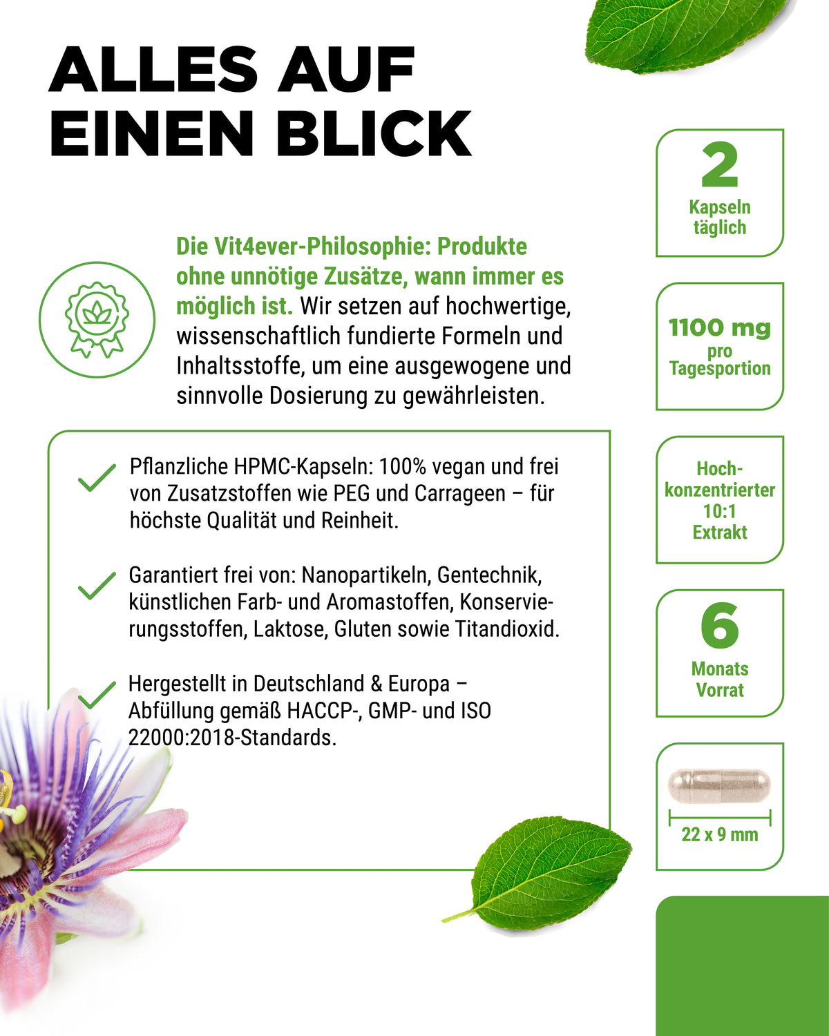 Extracto de pasiflora - 365 cápsulas