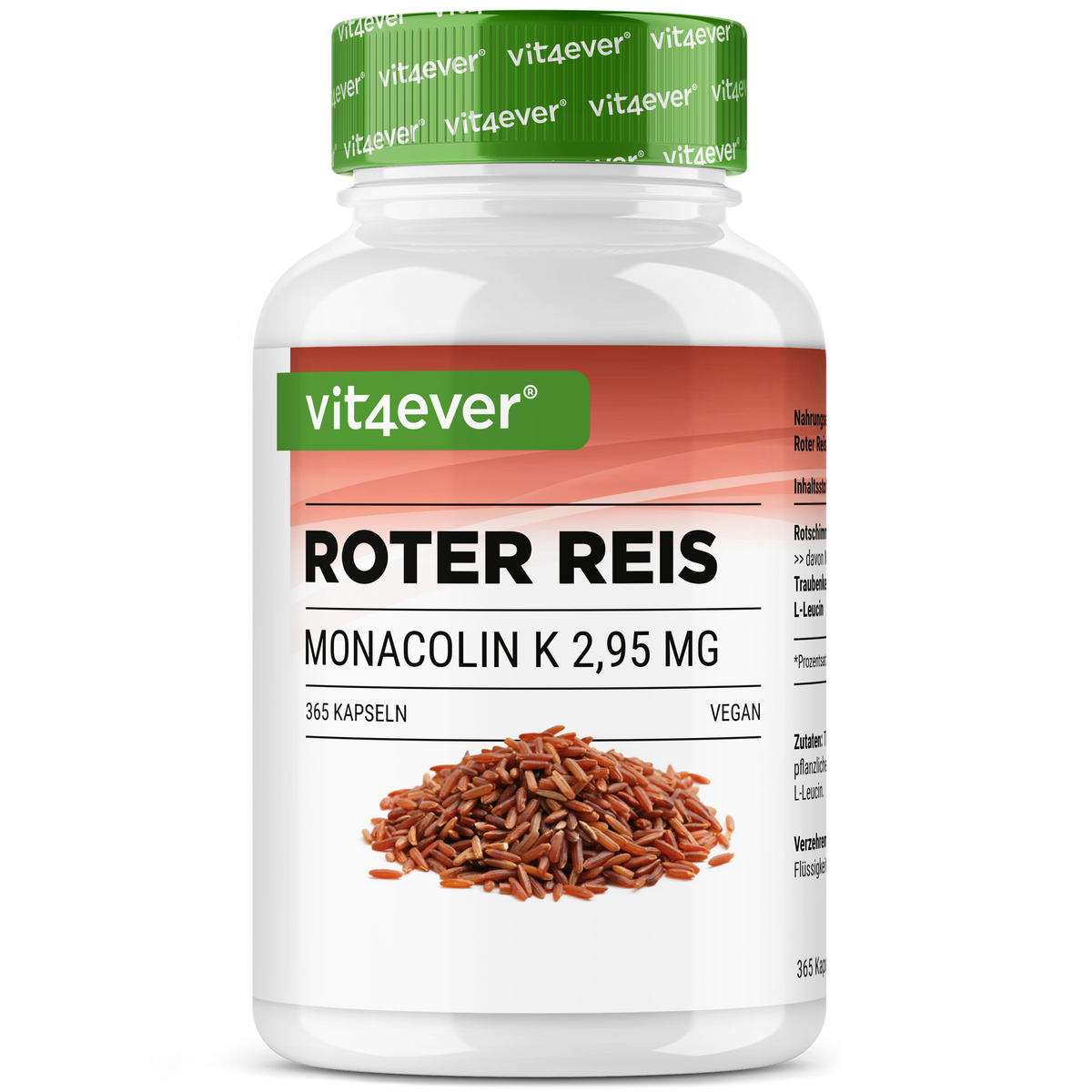 Red Yeast Rice Extract - 2.95 mg Monacolin K, 365 Capsules