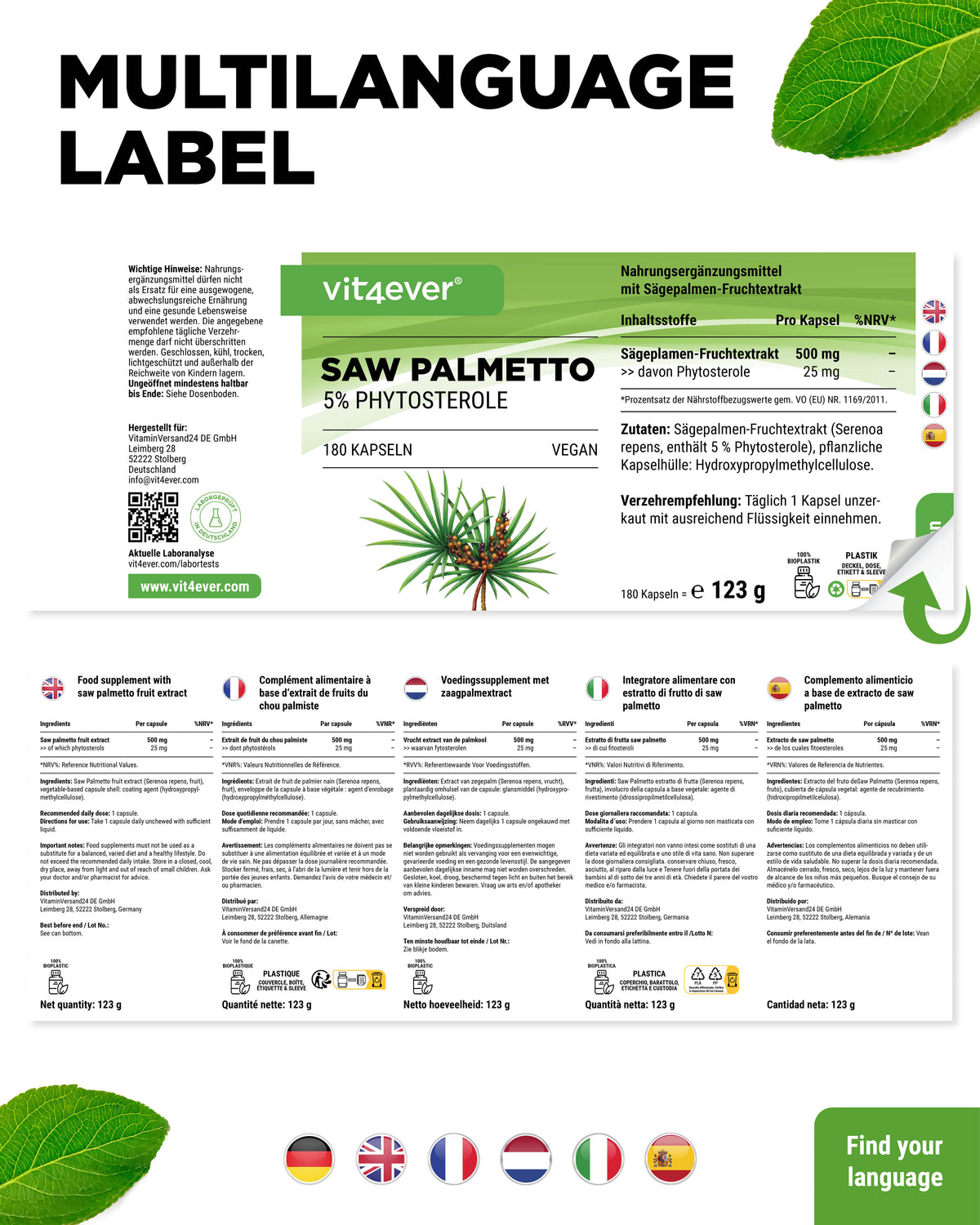 Saw Palmetto Extrakt -  500 mg
