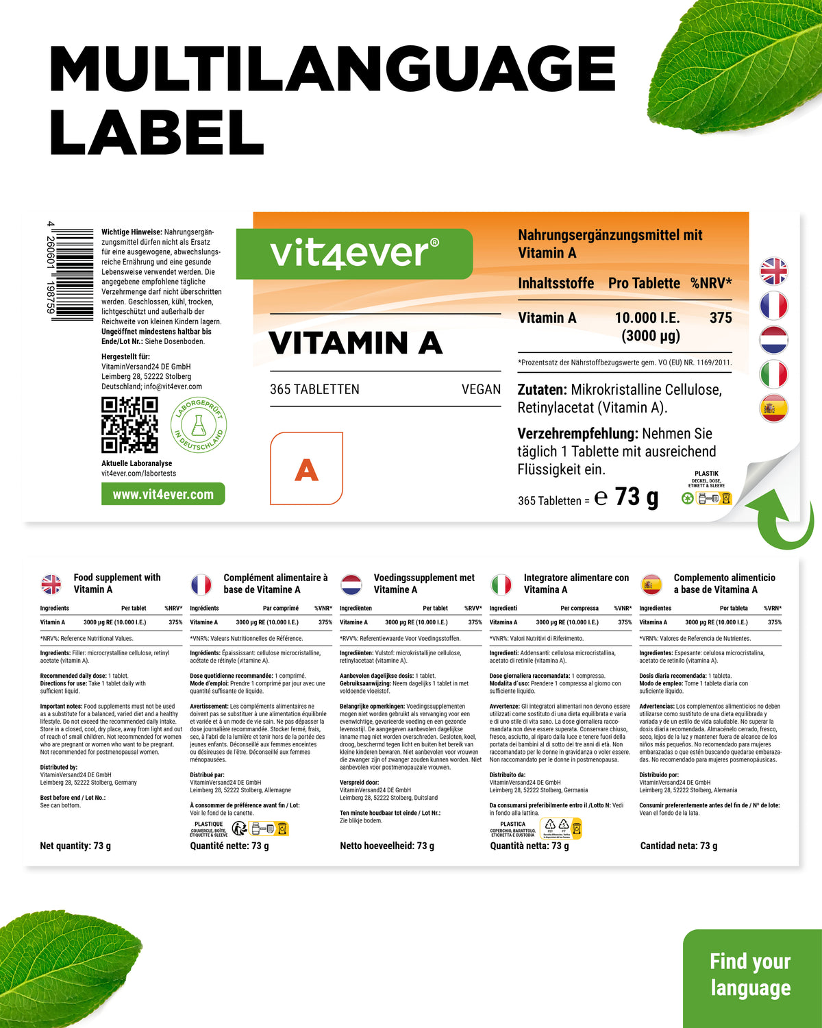 Vitamina A - 10.000 UI