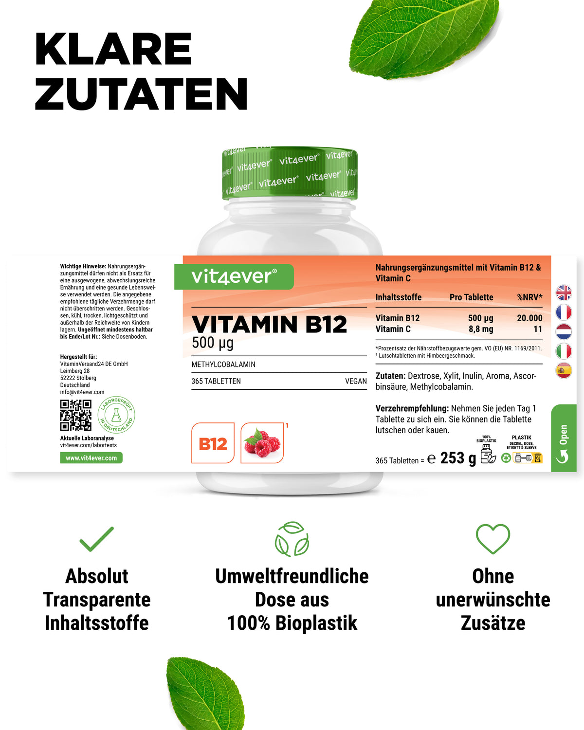 Vitamin B12 - 500  mcg -  Lutschtabletten
