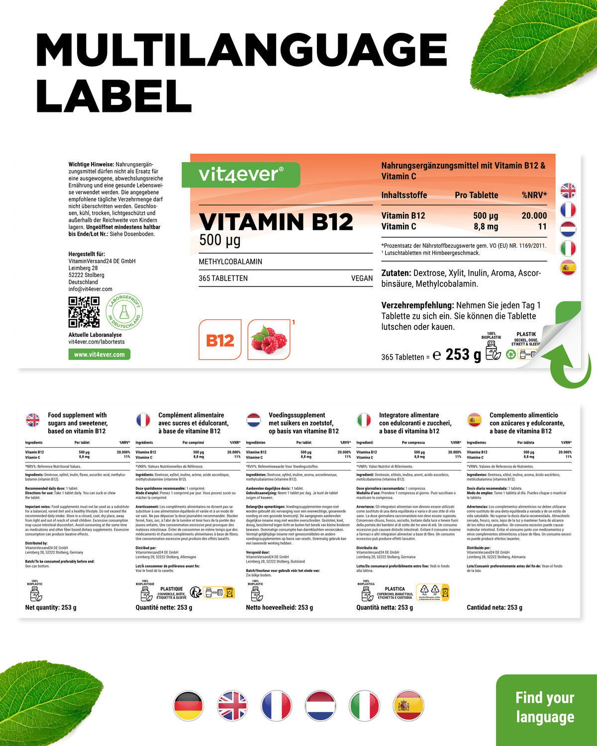 Vitamin B12 - 500  mcg -  Lutschtabletten