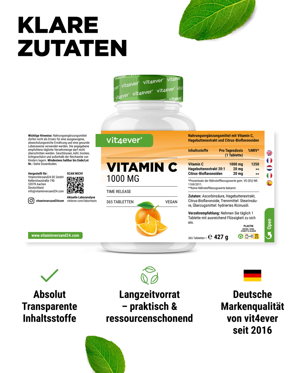 Vitamina C 1000 mg de alta dosis